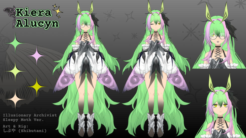 Kiera Alucyn Moth Illusionary Archivist Reference Sheet