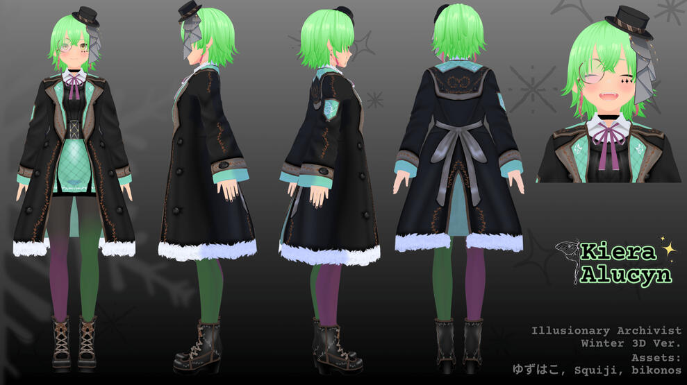 Kiera Alucyn Winter 3D Reference Sheet